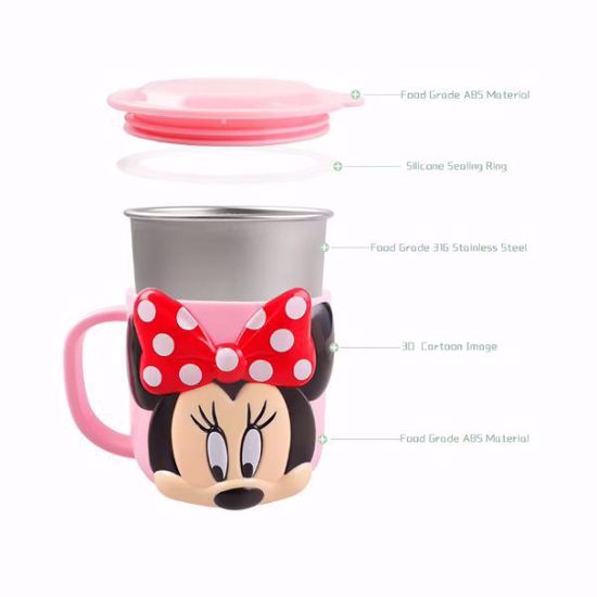 صورة Disney Minnie Mouse 3D Cartoon Stainless Steel Kids Cup