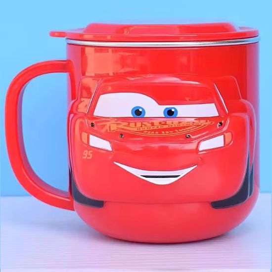 صورة Disney Cars (McQueen) 3D Cartoon Stainless Steel Kids Cup
