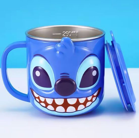 صورة Disney Stitch 3D Cartoon Stainless Steel Kids Cup