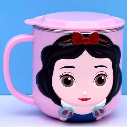 صورة Disney Snow White 3D Cartoon Stainless Steel Kids Cup