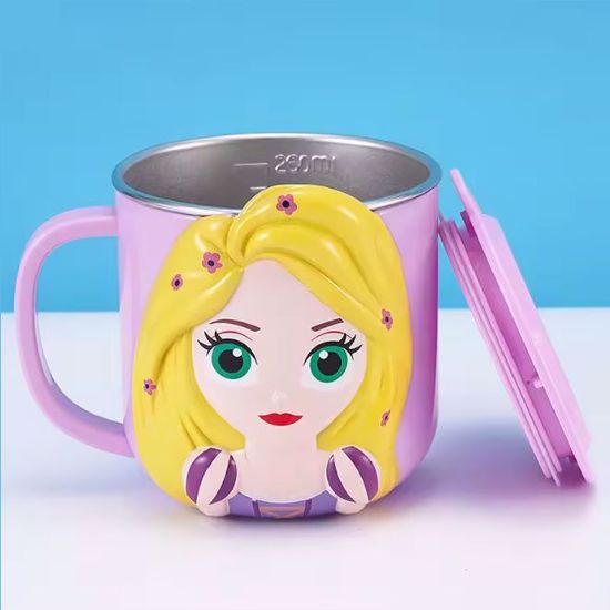 صورة Disney Rapunzel 3D Cartoon Stainless Steel Kids Cup