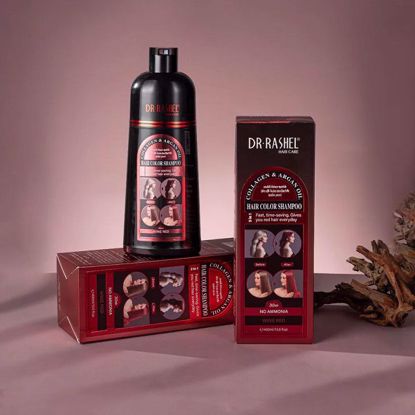 صورة Dr. Rashel Wine Red Hair Color Shampoo – 400ml