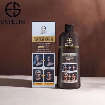 صورة ESTELIN Hair Color Shampoo – Dark Brown
