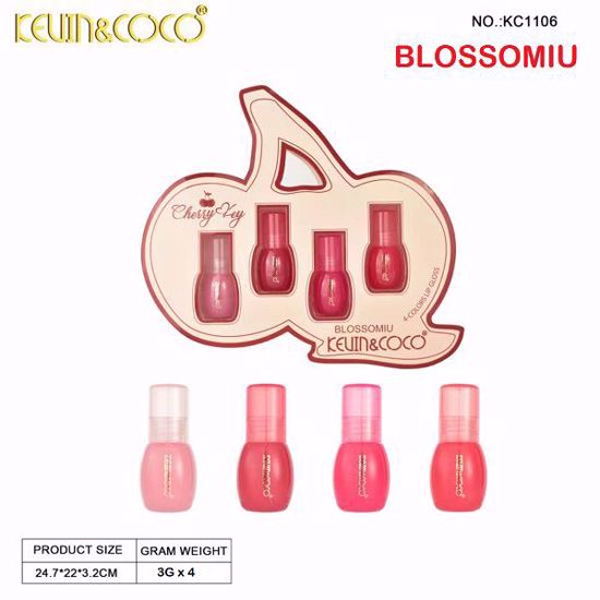 Picture of Kevin & Coco Cherry Lip Lacquer 4 Colors Lip Gloss  - Fruit Series