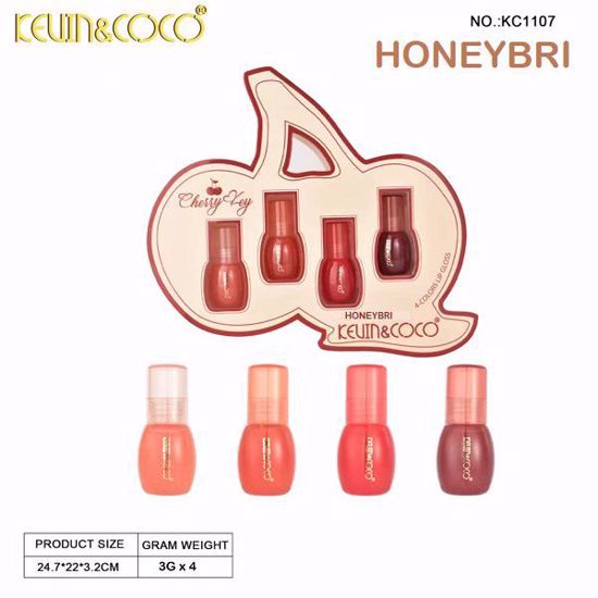 Picture of Kevin & Coco Cherry Lip Lacquer 4 Colors Lip Gloss  - Fruit Series