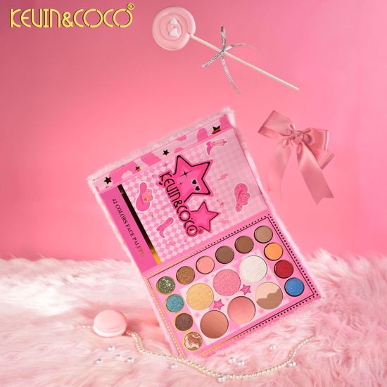 Picture of Furry 42 Colors Two-Layer Face & Eye Makeup Palette (Pink)