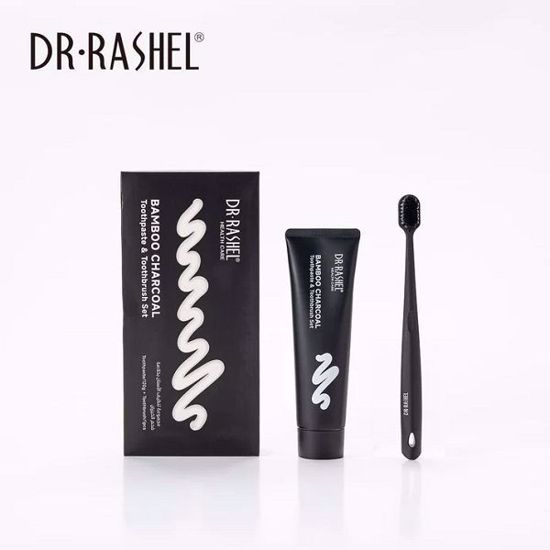 Picture of Dr Rashel Bamboo Charcoal Toothpaste & Toothbrush Set