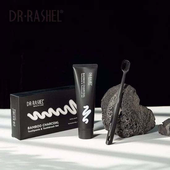 Picture of Dr Rashel Bamboo Charcoal Toothpaste & Toothbrush Set
