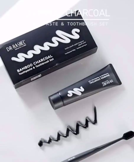 Picture of Dr Rashel Bamboo Charcoal Toothpaste & Toothbrush Set