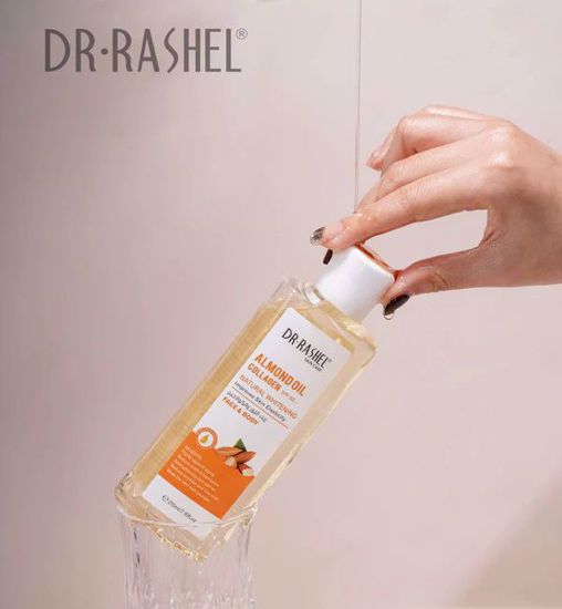 صورة Dr RASHEL Face & Body Almond Oil Collagen SPF50+ Natural Whitening Improves Skin Elasticity