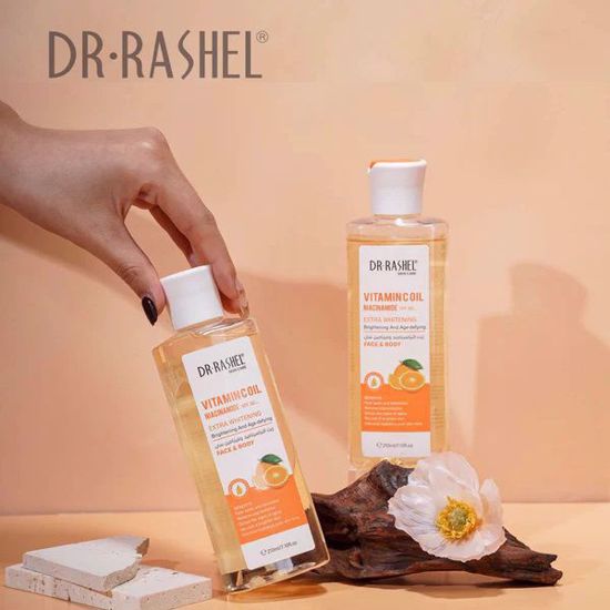 Picture of Dr Rashel Face & Body Vitamin C Oil Niacinamide SPF50+ Extra Whitening Brightening and Age-Defying