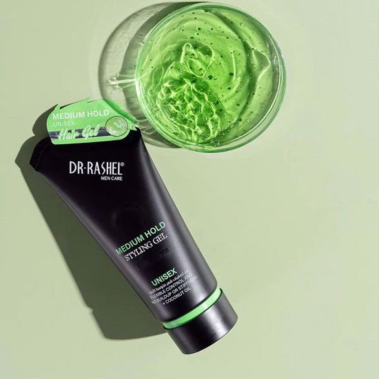 Picture of DR RASHEL Medium Hold Styling Gel Unisex – Flexible Control with Coconut Oil, Lightweight, No Buildup