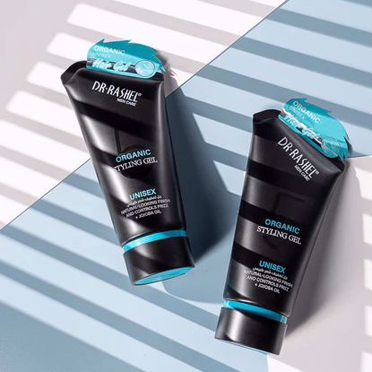صورة DR RASHEL Organic Styling Gel Unisex – Natural-Looking Finish, Frizz Control, Lightweight Hold, Jojoba Oil Infused