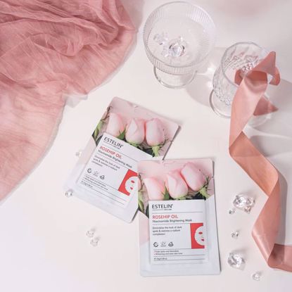 Picture of Estelin Rosehip Oil + Niacinamide Brightening Mask – 1 Sheet Mask