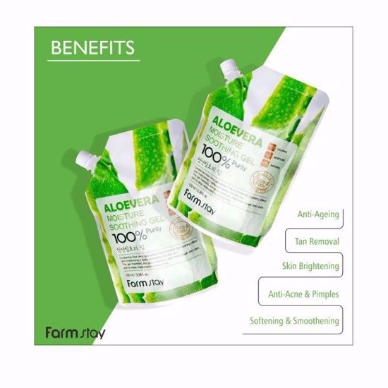 Picture of Farmstay Aloe Vera Moisture Soothing Gel – Pouch Type (100ml)