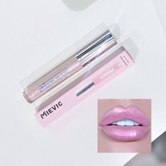 Picture of Laser Holographic Lip Gloss – Waterproof Metallic Liquid Lipstick (Cherry Pink)