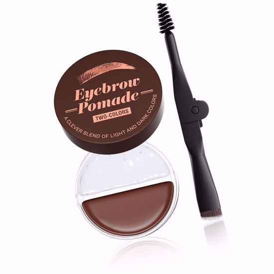 Picture of 2-in-1 Dual Color Brow Pomade With Brush (Gel & Dark Brown)