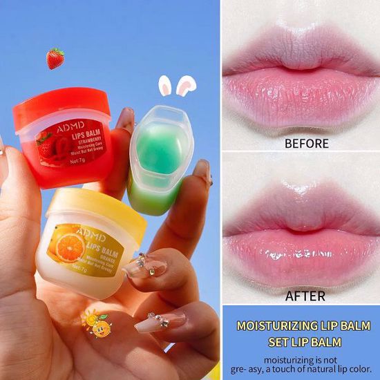 Picture of ADMD Fruity Lip Balm Set – 4-Pack for Smooth, Nourished Lips