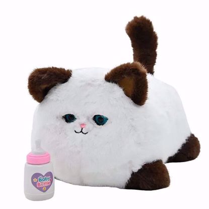 صورة Gulucat Blink & Wink Talking Plush Toy – Electronic Recording Cat for Kids (Brown & White )