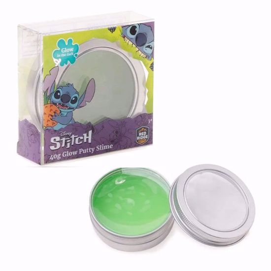 صورة Disney Stitch Glow Putty Slime – Green (40g)