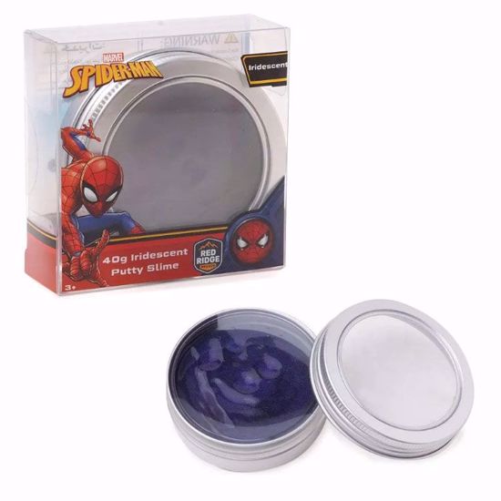 صورة Spider-Man Iridescent Putty Slime – Blue & Purple (40g)
