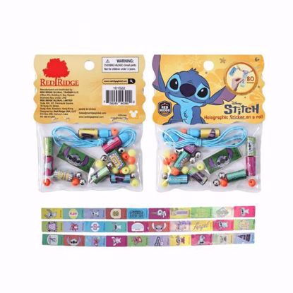 صورة Disney Stitch Holographic Sticker Bracelet Making Craft Set (80pcs Stickers)