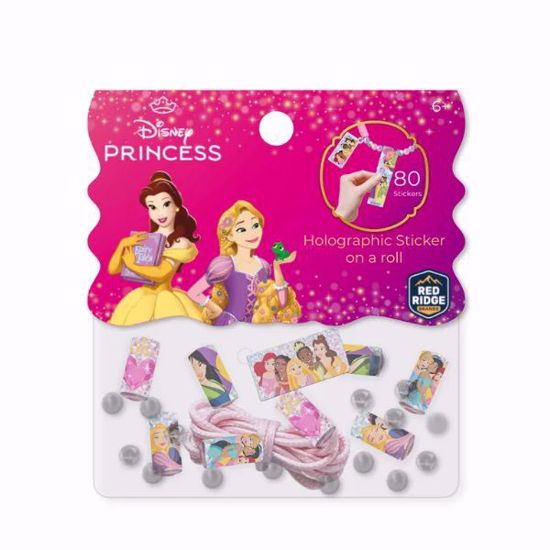 Picture of Disney Princess Holographic Sticker On A Roll Bracelet Making Craft Set (80pcs Stickers)