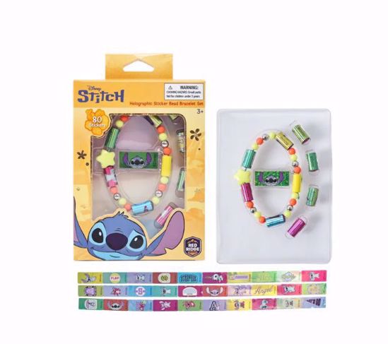 Picture of Disney Stitch Holographic Sticker Bead Bracelet Making Craft Set (80 pcs Sticker)