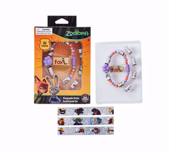 Picture of Disney Zootopia Holographic Sticker Bead Bracelet Making Craft Set (80 pcs Sticker)