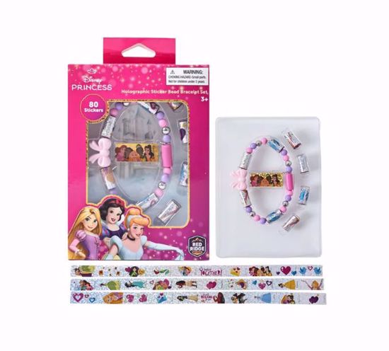 Picture of Disney Princess Holographic Sticker Bead Bracelet Making Craft Set (80 pcs Sticker)