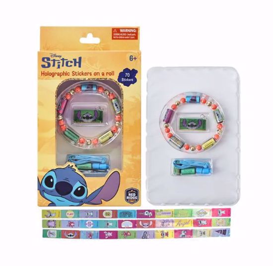 Picture of Disney Stitch Holographic Stickers On A Roll Bracelet Making Kit (70pcs sticker)