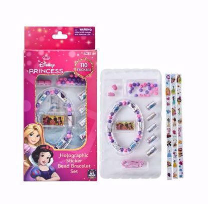 صورة Disney Princess Holographic Sticker Bead Bracelet Set (110 pcs Sticker)