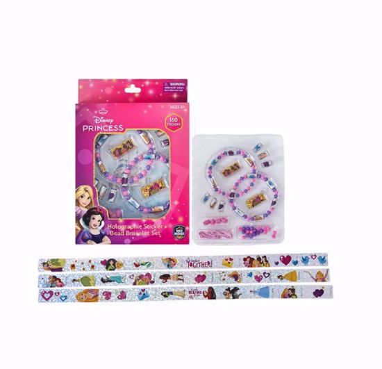 Picture of Disney Princess Holographic Sticker Bead Bracelet Set 160 pcs stickers