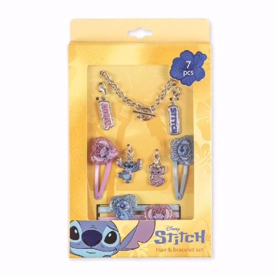 صورة Disney Stitch 9-Piece Bracelet Set with Charms & Hair Accessories