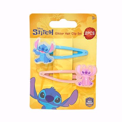 Picture of Disney Stitch 2-Piece Glitter Hair Clip Set