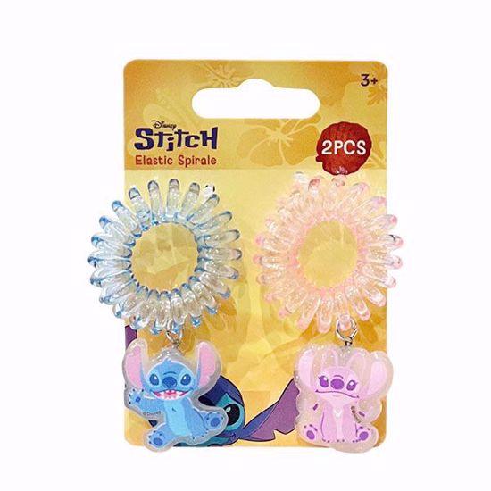 Picture of Disney Stitch 2-Piece Elastic Spiral Hair Ties