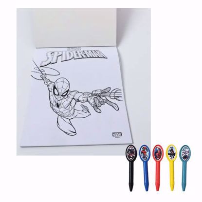 Picture of Marvel Spider-Man Coloring Set with Shaped Crayons (Ages 3+)