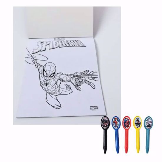 صورة Marvel Spider-Man Coloring Set with Shaped Crayons (Ages 3+)