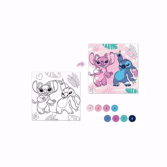صورة Disney Stitch angel & stitch Colour by Number Painting Kit – 10 Pieces (Ages 3+)
