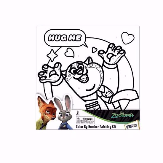 صورة Disney Zootopia Colour by Number Painting Kit – Officer Clawhauser (11 Pieces, Ages 3+)