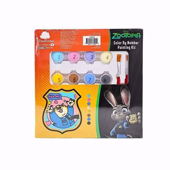 صورة Disney Zootopia Colour by Number Painting Kit – Officer Clawhauser (11 Pieces, Ages 3+)