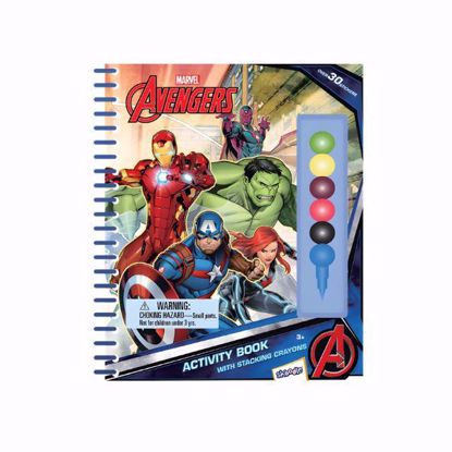 صورة Marvel Avengers Activity Book with Stacking Crayons (Ages 3+)