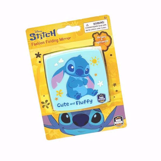 صورة Disney Stitch Fashion Folding Mirror – Portable & Lightweight Square Compact Mirror (Yellow)