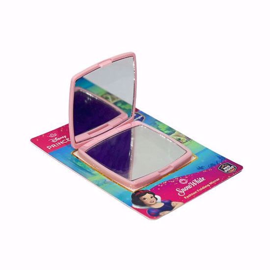 صورة Disney Snow White Fashion Folding Mirror – Portable & Lightweight Square Compact Mirror (Pink)