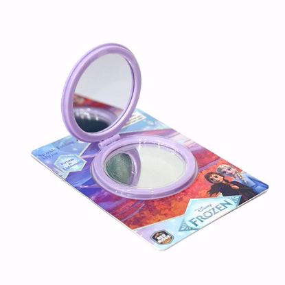 صورة Disney Frozen Sparkle Folding Mirror – Portable & Lightweight Circle Compact Mirror (Snow Globe Effect)