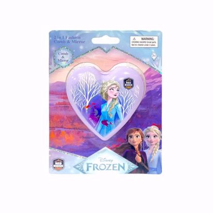 صورة Disney Frozen 2-in-1 Fashion Comb & Mirror – Heart Shape Compact