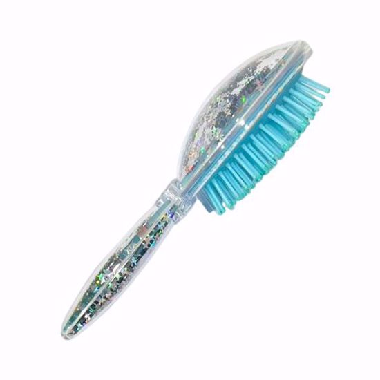 Picture of Disney Stitch Snowflake Confetti Hair Brush – Fun & Gentle Hair Brush (Silver) | Ages 3+