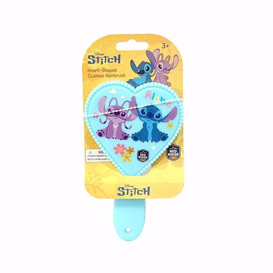 صورة Disney Stitch Heart-Shaped Cushion Hairbrush – Kids Hair Brush (Ages 3+)