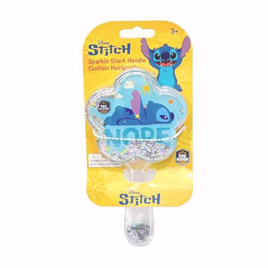 صورة Disney Stitch Sparkle Short Handle Cushion Hairbrush