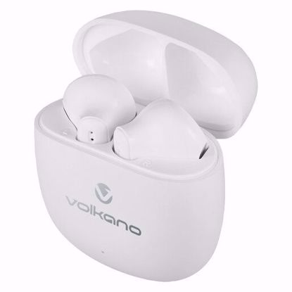 صورة Volkano Sleek Series VK-1153-WT True Wireless Earphones – White Edition